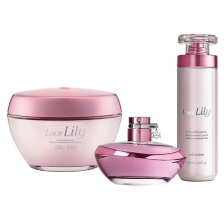 Combo Love Lily: Bruma Desodorante Corporal + Eau de Parfum + Creme Acetinado Desodorante